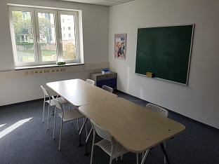 Schülerhilfe Wien Meidling - Räumlichkeiten - Raum 7 - sehr ruhig zur Gartenseite ausgerichtet